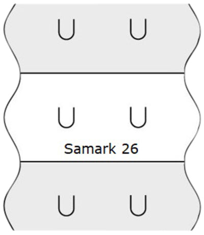 Sato -  Prijsetiket 12x26mm samark afneembaar wit | 10 stuks