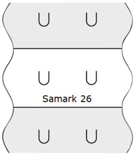 Sato -  Prijsetiket 12x26mm samark afneembaar wit | 10 stuks