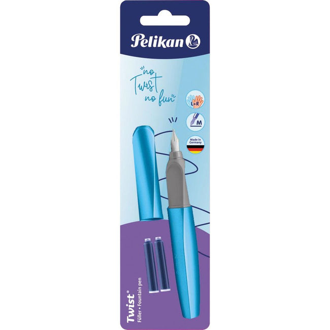 Pelikan - Twist vulpen, op blister, lichtblauw