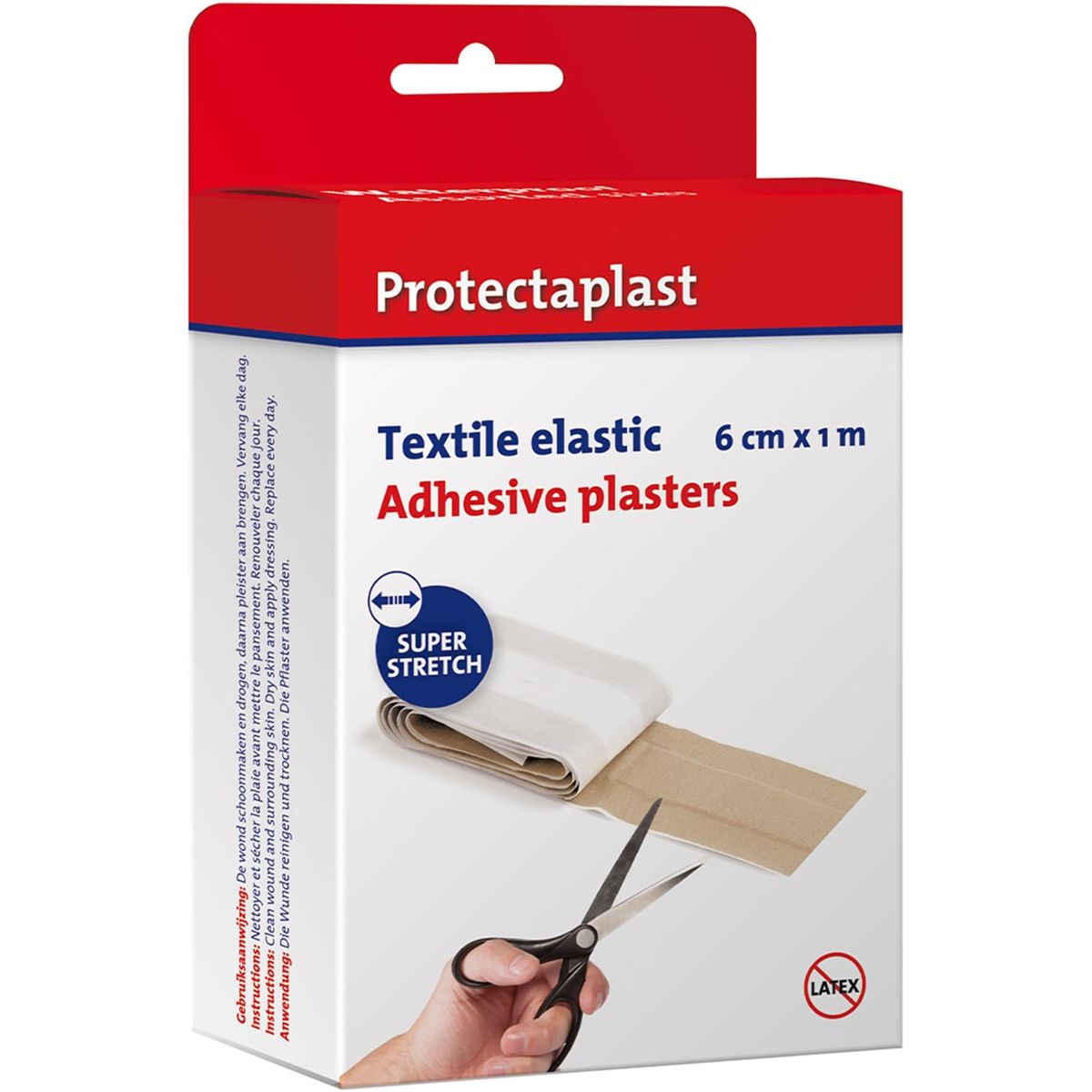 ProtectAplast - Proteclast Elastic Textielpleister, ft 6 cm x 1 m, sur rouleau