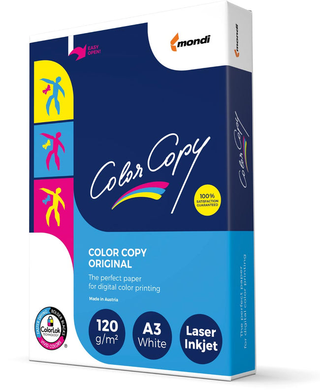 Copie couleur - Papier laser A3 120gr blanc 250 feuilles