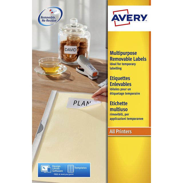 Avery - Etiket  l4733rev-25 99.1x139mm wit 100 stuks