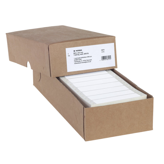 HERMA -  Etiket 8210 88.9x23Mm 1-baans wit 6000 stuks
