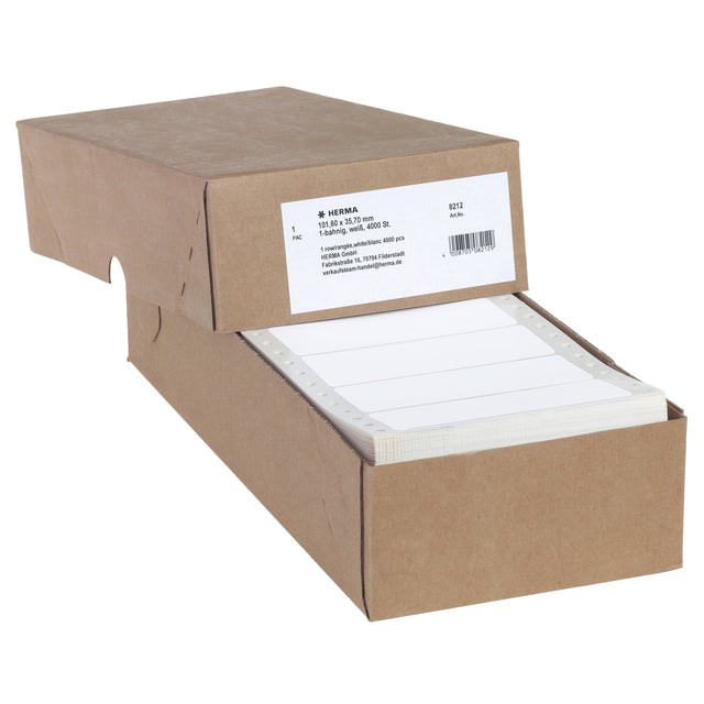 HERMA -  Etiket 8212 101.6x35.7mm 1-baans wit 4000 stuks