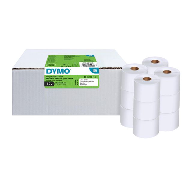 Dymo -  Etiket  labelwriter adressering 36x89 12st wit