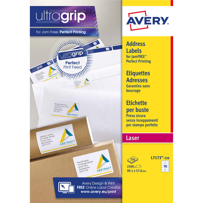Avery -  Etiket  l7173-250 99.1x57mm wit 2500 stuks