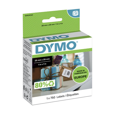 Dymo -  Etiket  labelwriter multifunctioneel 25x25 wit