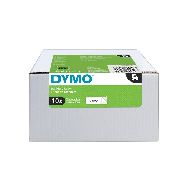 Dymo - Labele LabelManager D1 polyester 19mm noir sur blanc 10 pièces