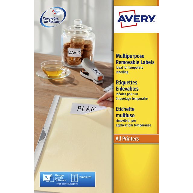 Avery - Label Avery L6025Rev -245 63.5x46.6 mm blanc 450 pièces