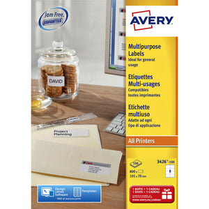 Avery -  Etiket  l4745rev-25 96x63.5mm wit 200st