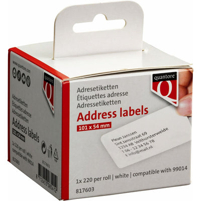 Quantore - Etiquette étiquette 99014 54x101mm adresse blanc