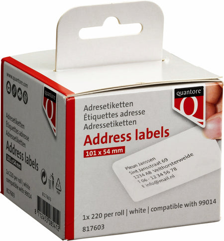 Quantore - Etiquette étiquette 99014 54x101mm adresse blanc