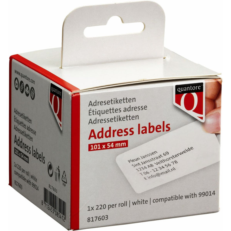Quantore - Etiquette étiquette 99014 54x101mm adresse blanc