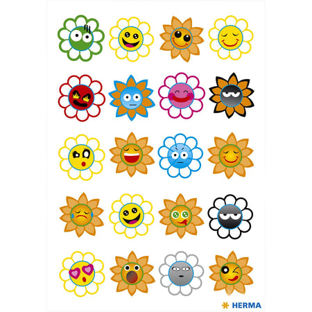 HERMA -  Etiket  3668 crazy zonnen puffy | 10 stuks