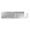 CHERRY -   DW 9100 SLIM toetsenbord Inclusief muis Universeel RF-draadloos + Bluetooth QWERTZ Duits Zilver