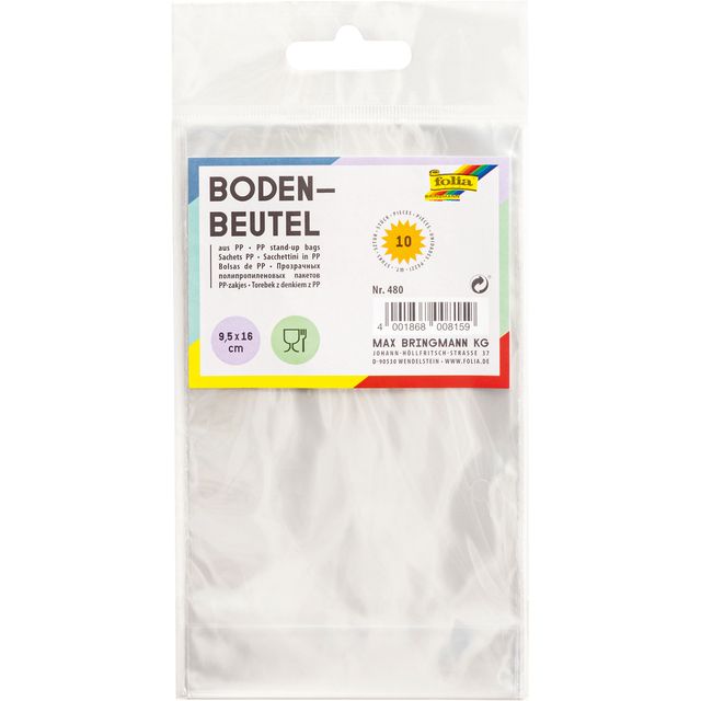 Folia - Sac inférieur 115x190mm 10 pièces transparent