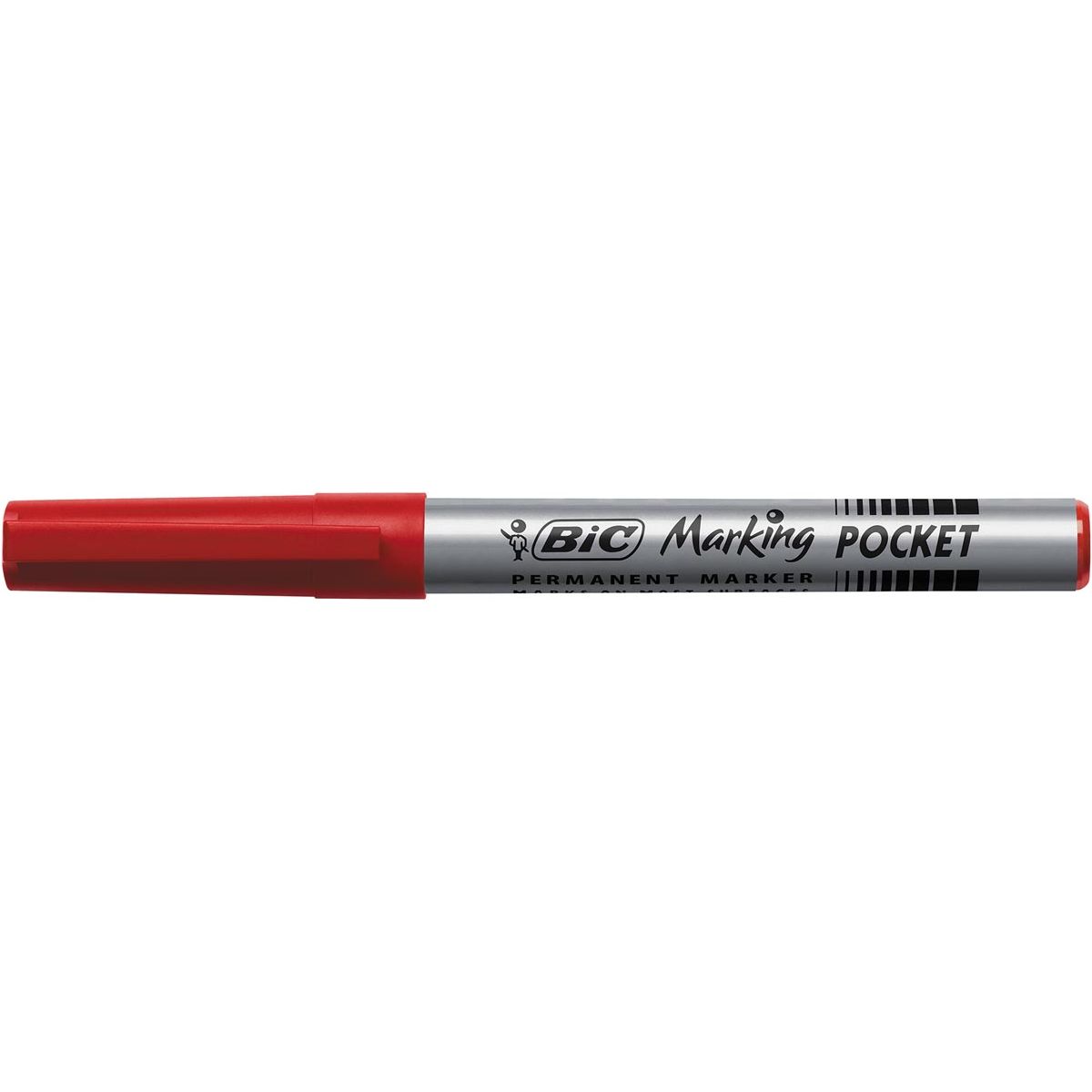 BIC - Ecolutions de marqueur permanent, largeur d'écriture 1,1 mm, point fin, rouge