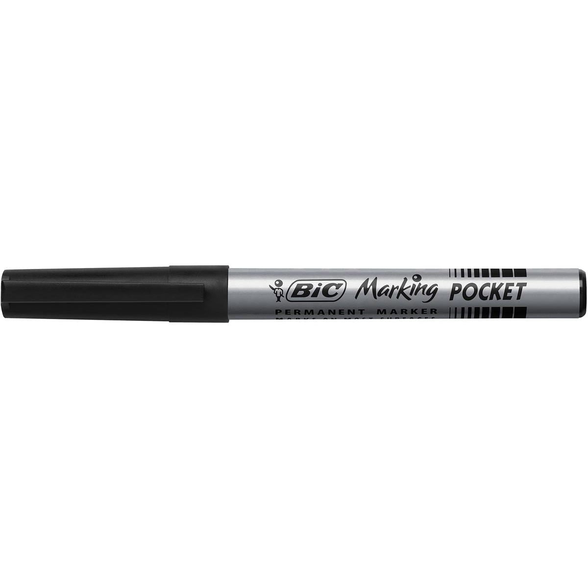 BIC - Ecolutions de marqueur permanent, largeur d'écriture 1,1 mm, point fin, noir