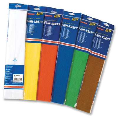 Folia -   crêpepapier, ft 250 x 50 cm, geassorteerde kleuren, pak van 10 stuks