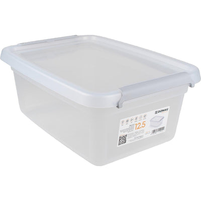 DONAU HOME -   opbergdoos, 12,5 liter, transparant