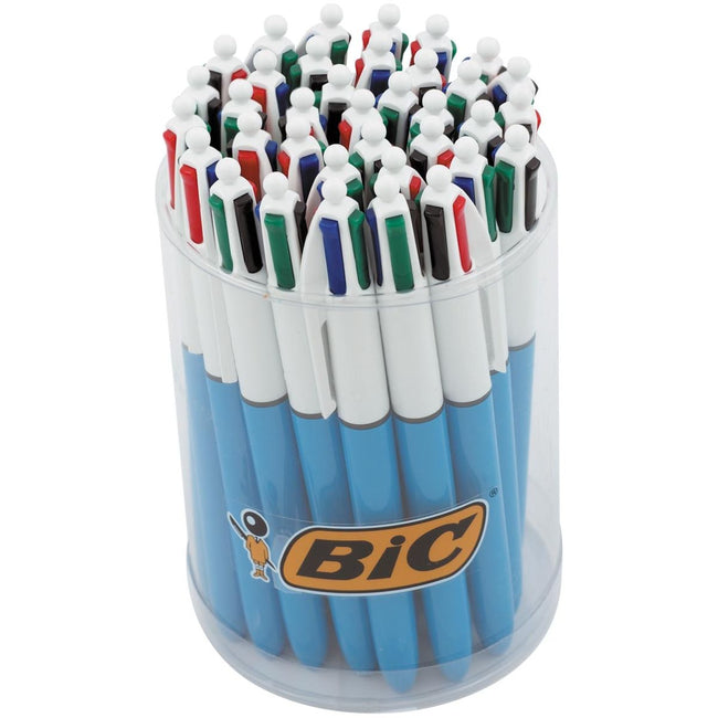 BIC - Couleurs Original 4 -Color BALP, Medium, Classic Ink Colors, Tubo of 36 Pieces