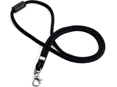 Durable - cordon textile rPET, avec mousqueton, noir, paquet de 10 pièces