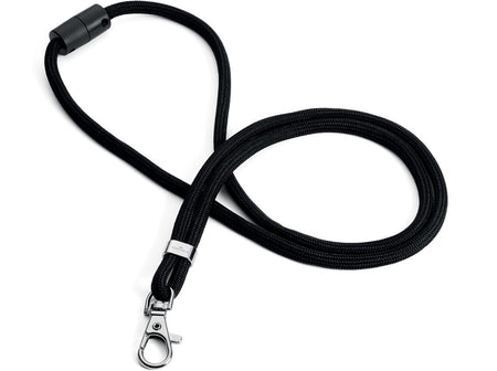 Durable - cordon textile rPET, avec mousqueton, noir, paquet de 10 pièces