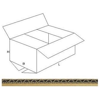 Klika - Verzenddoos, anderhalve golf, 4,5 mm, bruin, ft 305 x 215 x 250 mm