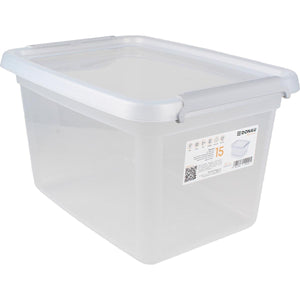 DONAU HOME -   opbergdoos, 15 liter, transparant