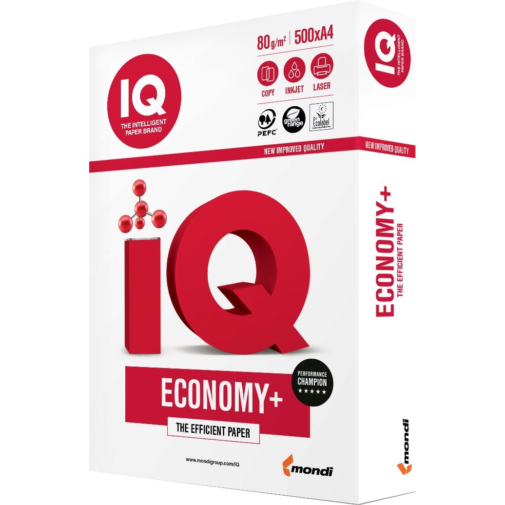 IQ - Economy+ Druckpapier ft A3, 80 g, Packung mit 500 Blatt