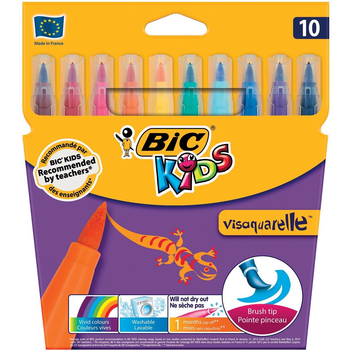 BIC Kids - Kinder bürsten Visaquarelle, 10 -Stück -Koffer