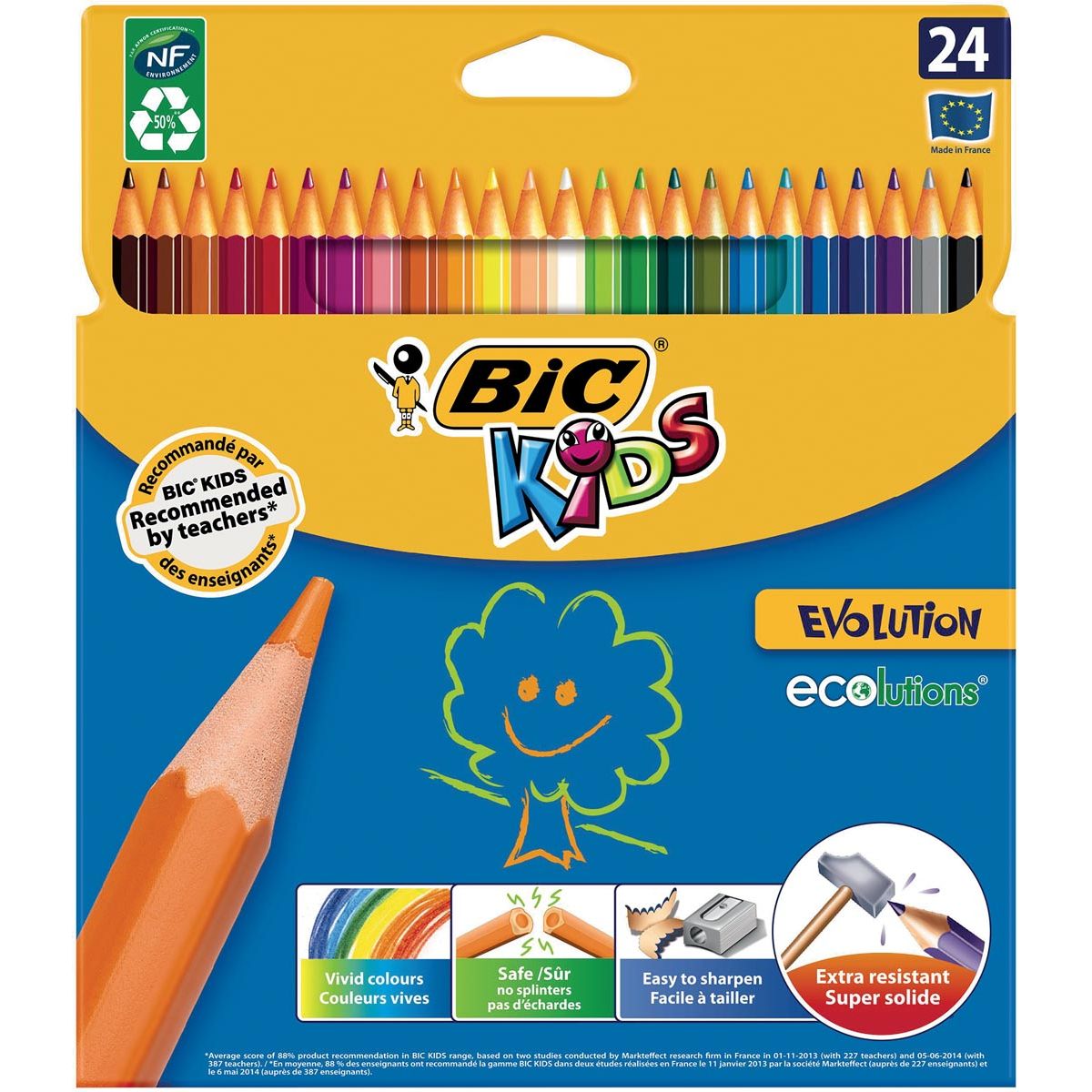 Bic Kids -  Kids kleurpotlood Ecolutions Evolution, doos van 24 stuks
