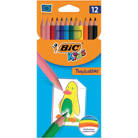 BIC Kids - Crayons de couleur Kids Tropicolors assortis blister de 12 pièces