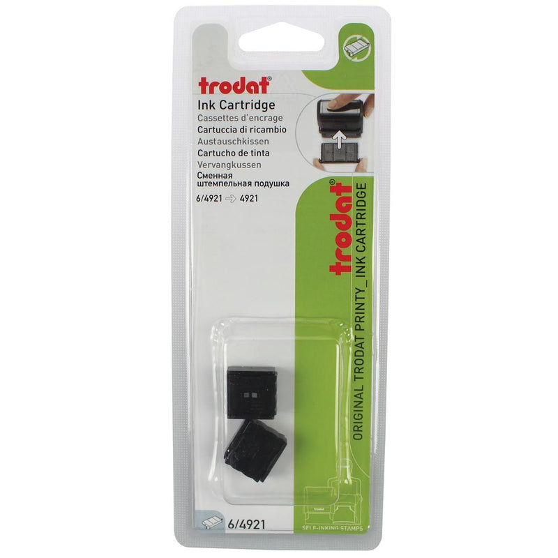 Trodat - tampon de rechange noir, pour tampon 4921, blister de 2 pièces