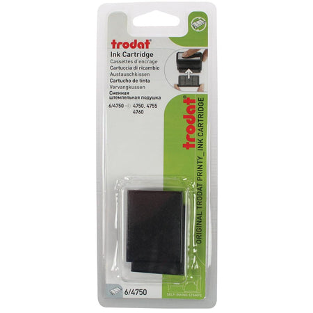 Trodat - Ersatzkissen schwarz, für Stempel 4750/4755, Blister 2 Stück