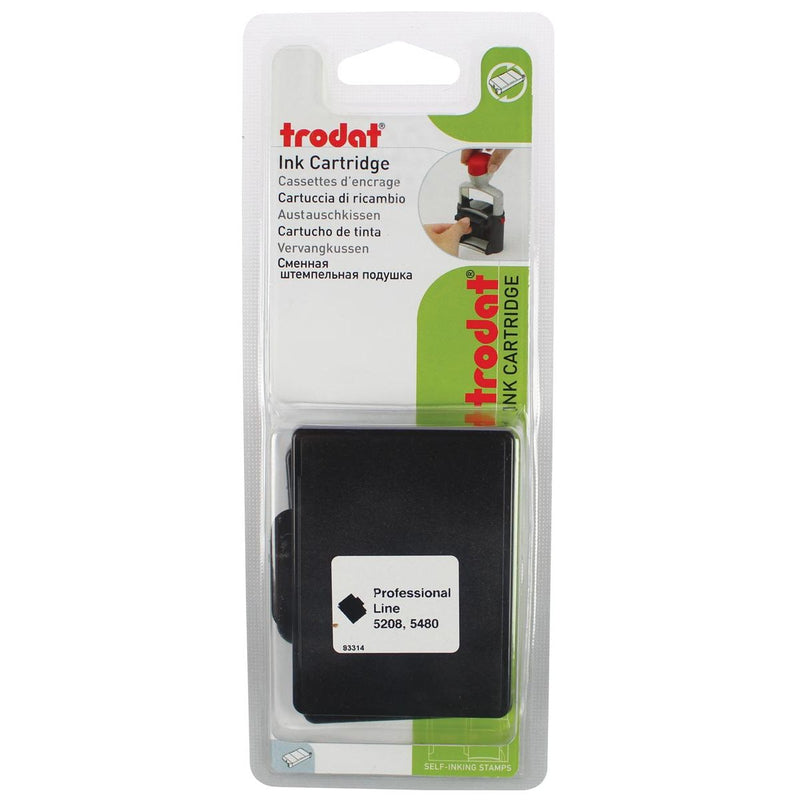 Trodat - Tampon de rechange noir, pour tampon 5480/5208, blister de 2 pièces