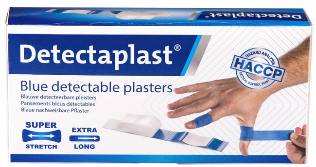 Detectaplast - Enduit textile élastique bleu 180x20mm 100 pièces