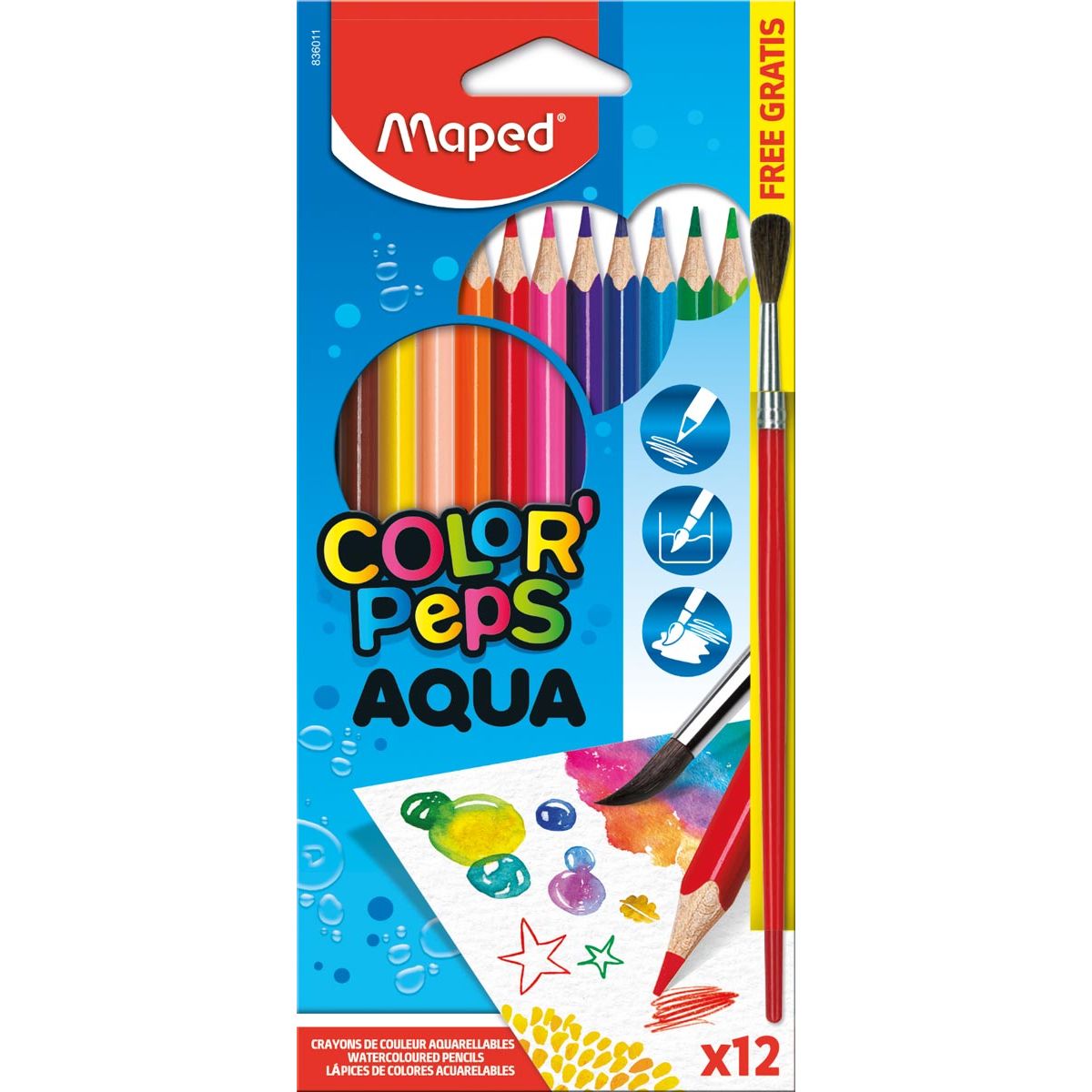 Maped - Aquarelpotlood Color'Peps Aqua 12 potloden