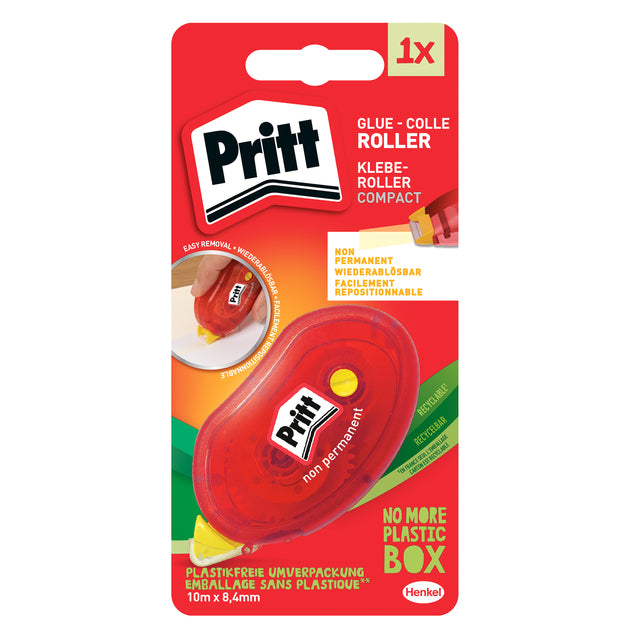 Pritt -  Lijmroller Compact non permanent 10m op blister | 10 stuks