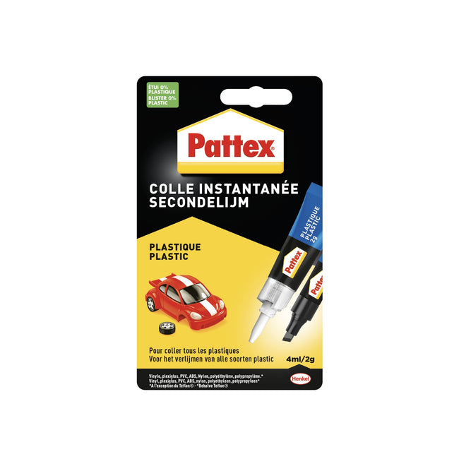 Pattex - Superglue tout plastique tube 2 grammes sur blister