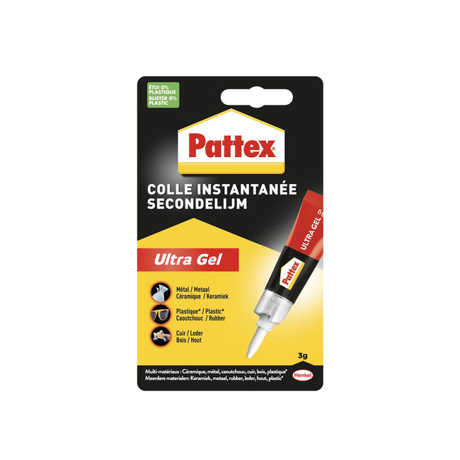 Pattex - Superglue Ultra GEL Tube 3 Gramm auf Blister | 12 Stück