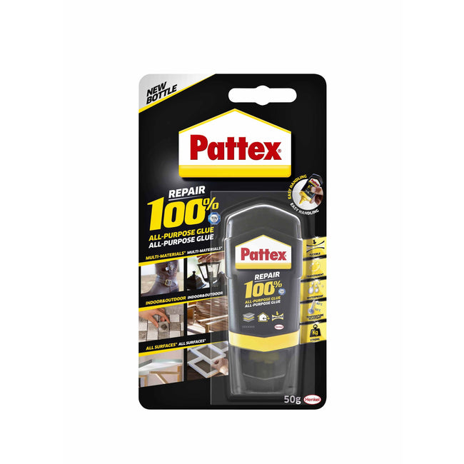 Pattex - Colle tout usage 100% tube 50 grammes sur blister