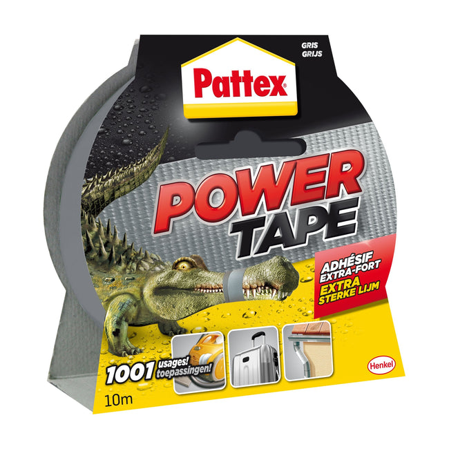 Pattex -  Plakband  50mmx10m power e grijs
