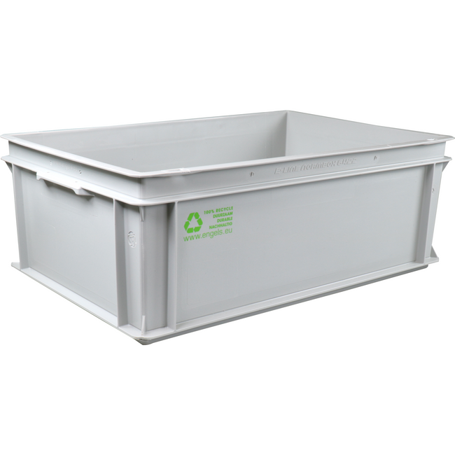 Klika -  Bak | HDPE | gesloten handgreep | transportbak | 600x400x220mm | grijs | 1 stuks