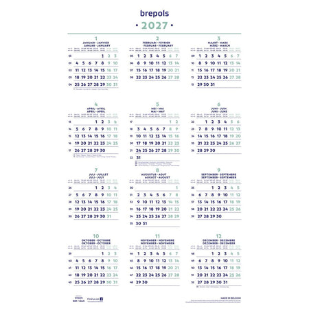 Brepols -   Jaarkalender, 2027