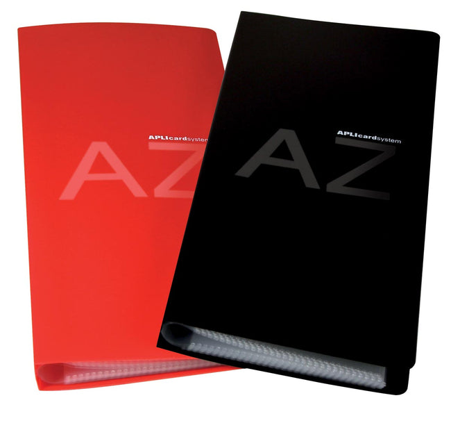Apli -  Visitekaartenmap, Ft 27,5 x 12 cm, voor 160 kaarten, zwart (afbeelding 2)