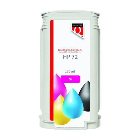 Quantore - Tintenpatronen-Alternative für 72 C9372A rot | 12 Stück