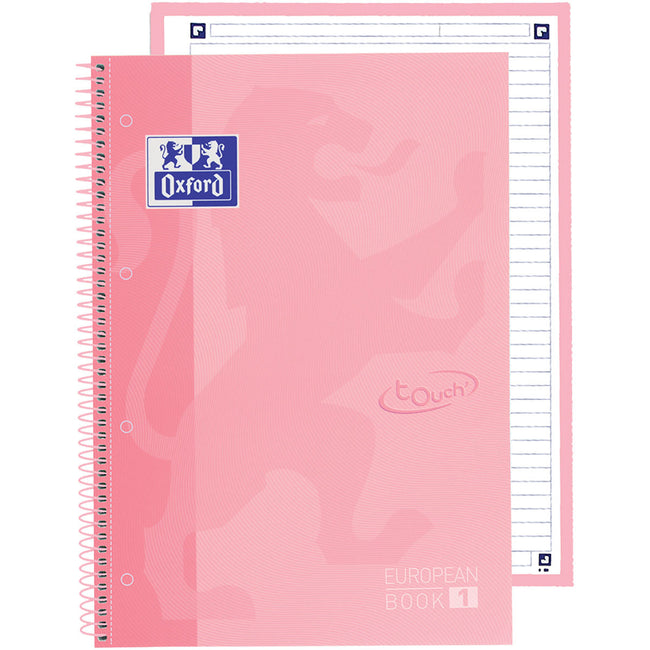 Oxford -  Notitieboek oxf touch europeanb a4+ lijn 80v prz | 5 stuks