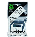 Brother - Labele P-touch M-K231 non laminé 12mm noir sur blanc