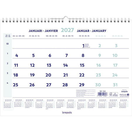 Brepols -   maandkalender, 2027